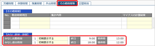 20231115_出張や直行直帰の場合などに、打刻をしなくても出勤時間を集計する勤務の設定例（みなし時刻の設定例）_003_勤務体系.png