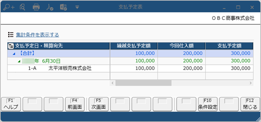 20240730_支払予定表で、前月の繰越金額を含めた支払予定額（差引支払予定額）を出力する_003_支払予定表.png