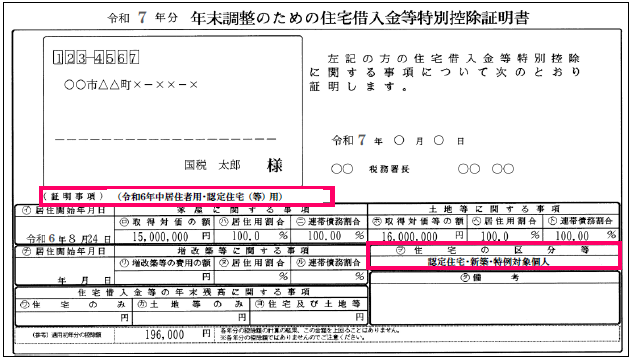 20251027_住宅ローン控除を受ける従業員が特例対象個人かどうかは何をもとに判断しますか_001_住宅借入金等特別控除証明書.png